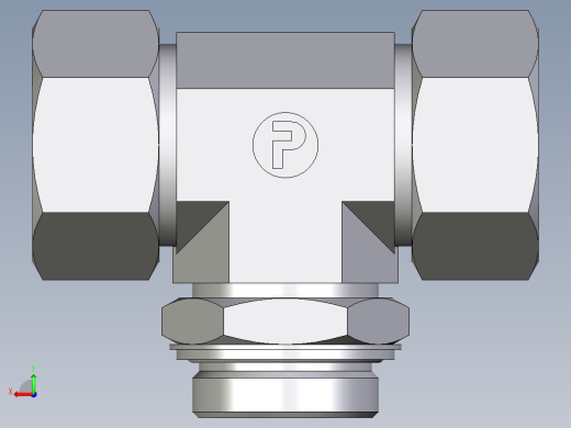 卡套式工业通用硬管接头EO_Adjustable_locknut_branch_tee_TEE38ZSRCF后视缩略图