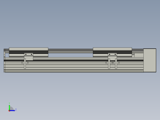 直线模组LHA170-S300-L设计图纸左视缩略图