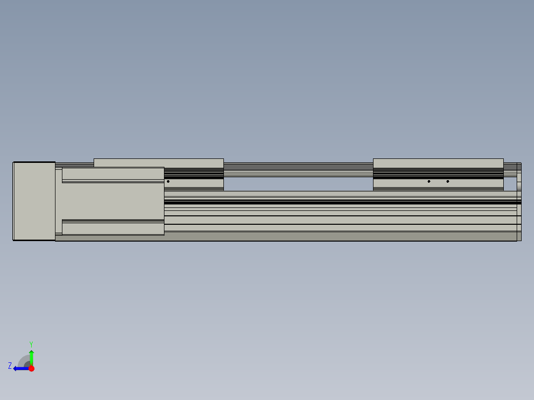 直线模组LHA170-S300-L设计图纸右视图