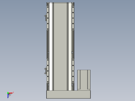 直线模组LHA170-S300-L设计图纸俯视缩略图