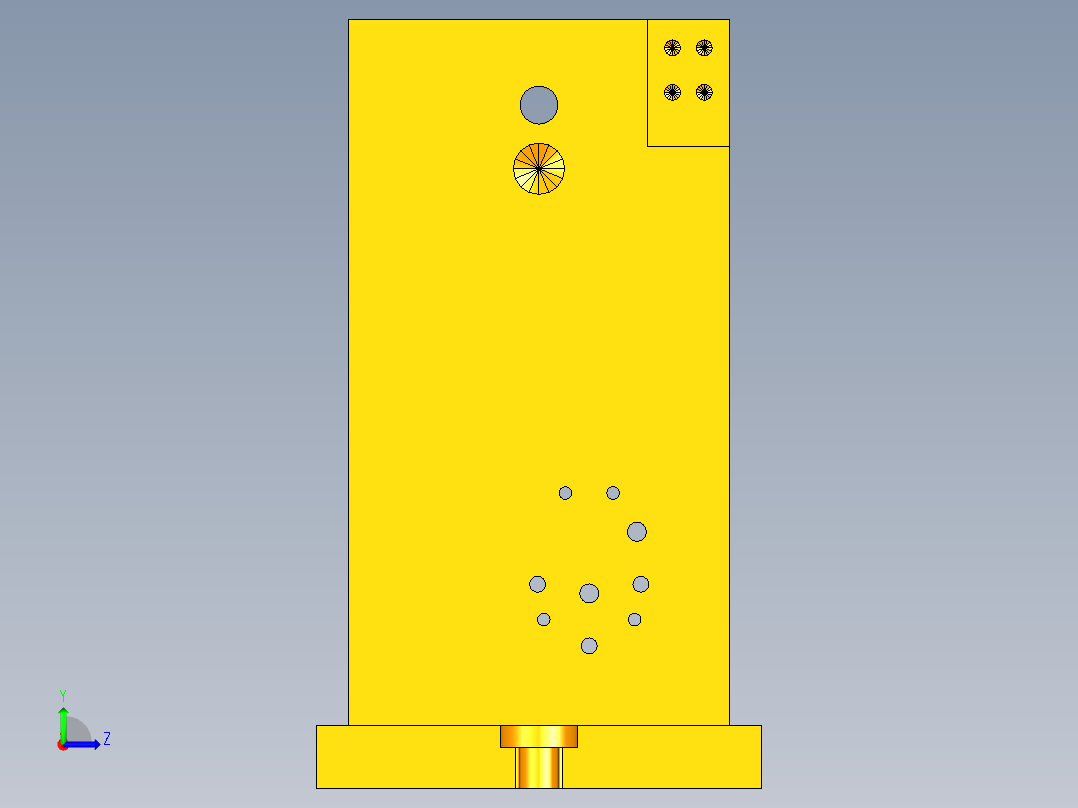 831006拨叉加工工艺及铣16槽夹具设计【含三维UG】左视图
