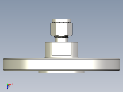 不锈钢ANSI法兰适配器，1-4英寸俯视缩略图