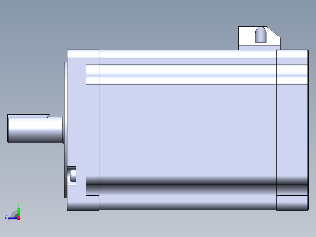 雷赛步进电机86CM120右视图