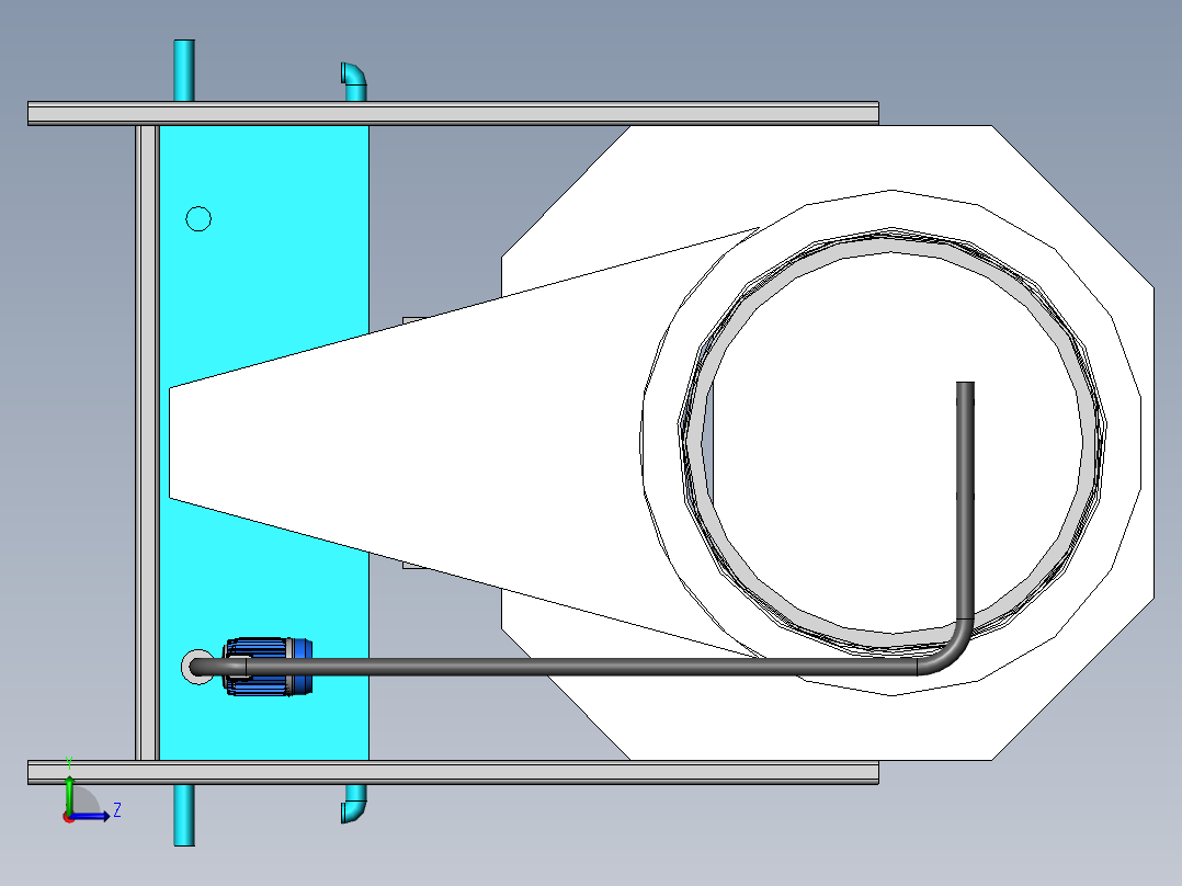 滚筒清洗机左视图