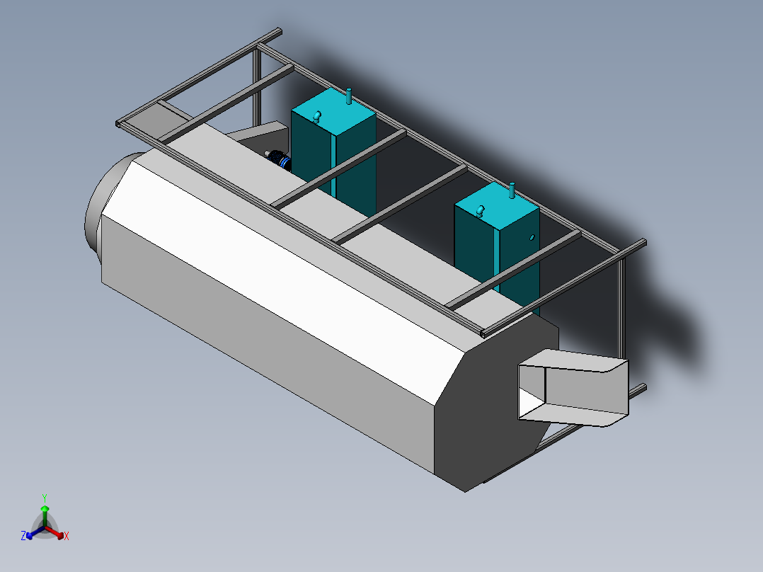 滚筒清洗机正等轴测图