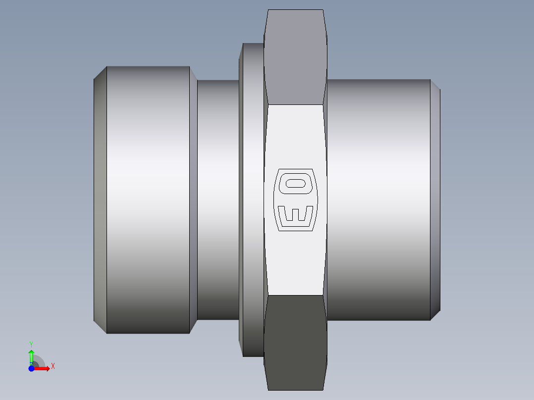 卡套式工业通用硬管接头EO_Male_Stud_connector_GE22LR171X前视图