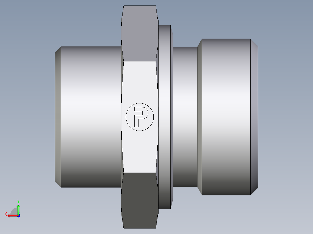 卡套式工业通用硬管接头EO_Male_Stud_connector_GE22LR171X后视图