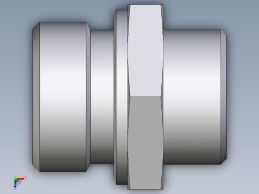 卡套式工业通用硬管接头EO_Male_Stud_connector_GE22LR171X俯视缩略图