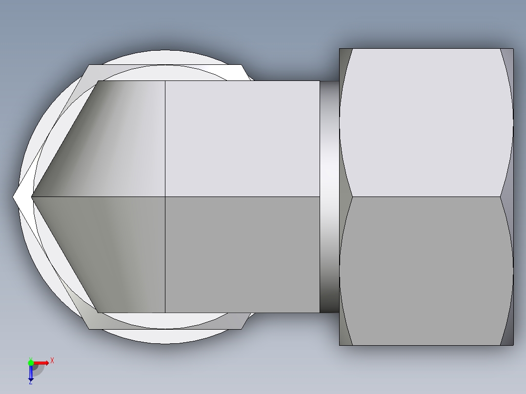 卡套式工业通用硬管接头EO_Adjustable_Locknut_elbow_WEE25SRCF俯视图