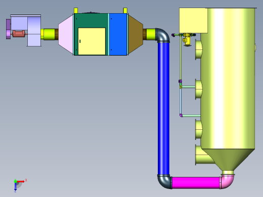 油漆加工用空气净化系统俯视缩略图