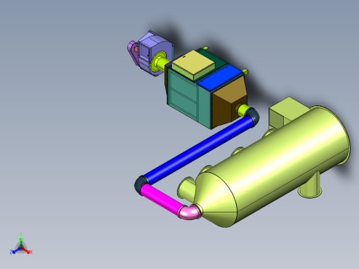 油漆加工用空气净化系统正等轴测缩略图