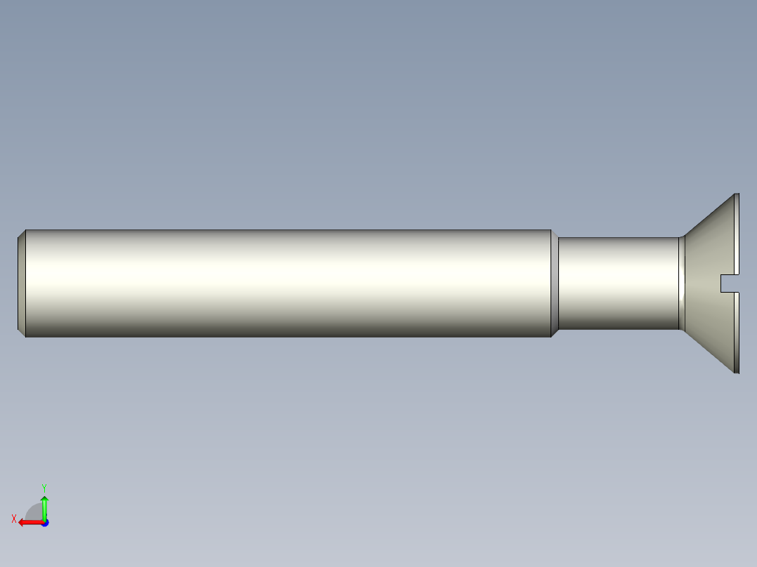 沉头螺钉-Screw_-M30-L200_150-50-5x5-40_-Countersunk_head.stp后视图