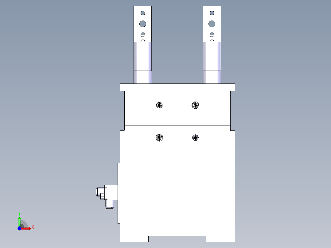 德克斯TUNKERS气缸数模SZVD_50_A23_T12_TUENKERS前视图