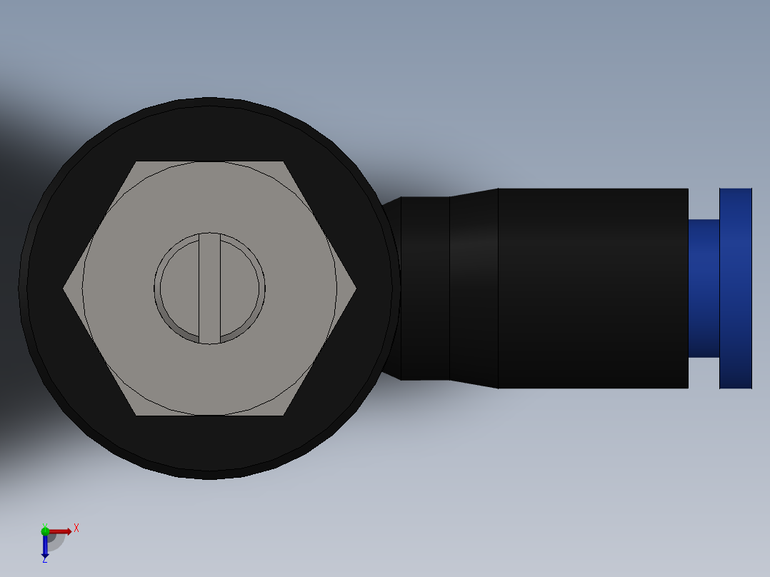 Ø4 x 1-4 - CONTROLE DE FLUXO 90° BANJO(C0K510428)俯视图