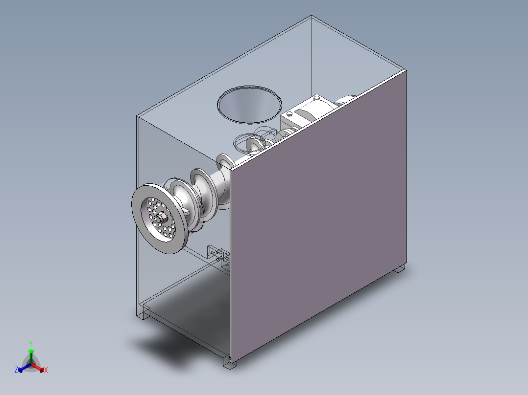 小型家用电动绞肉机设计1521793正等轴测图