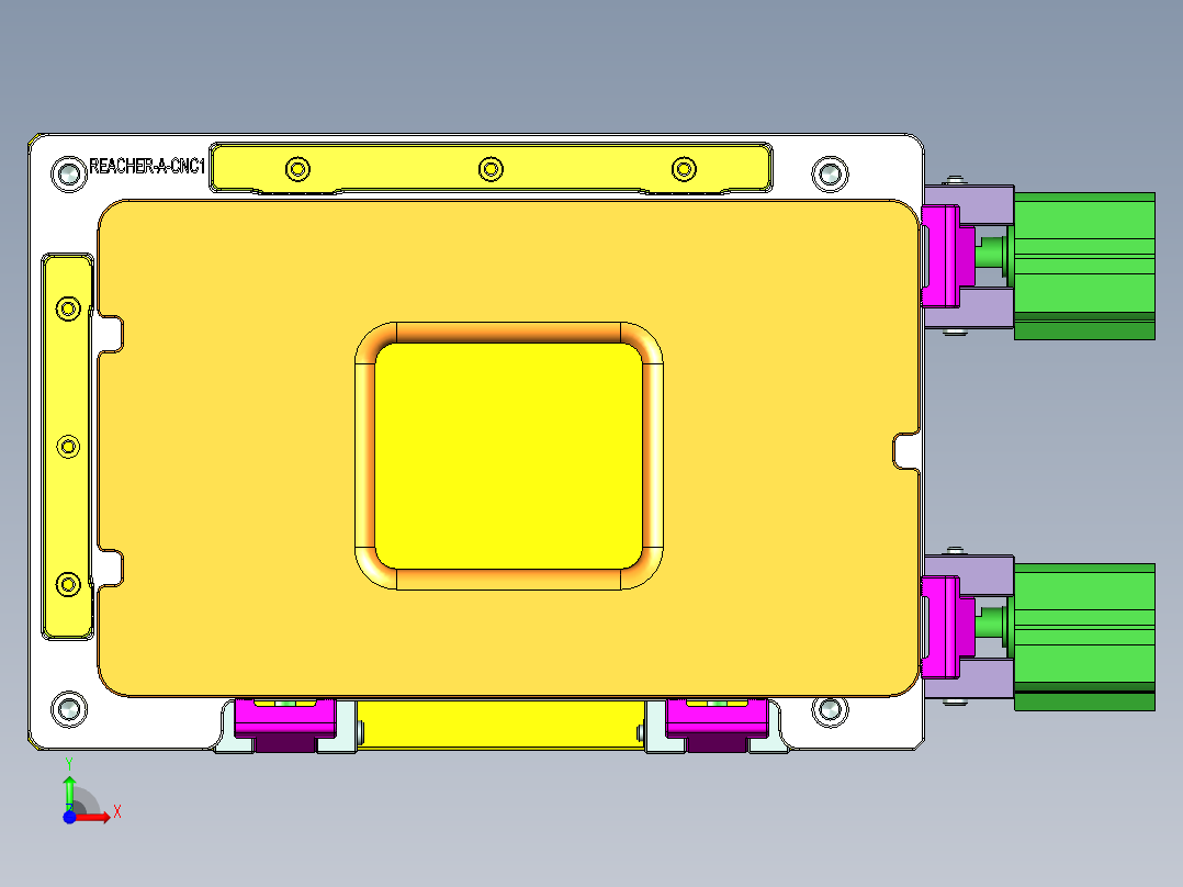 REACHER-A-笔记本CNC工装夹具三维模型cnc1-0425前视图