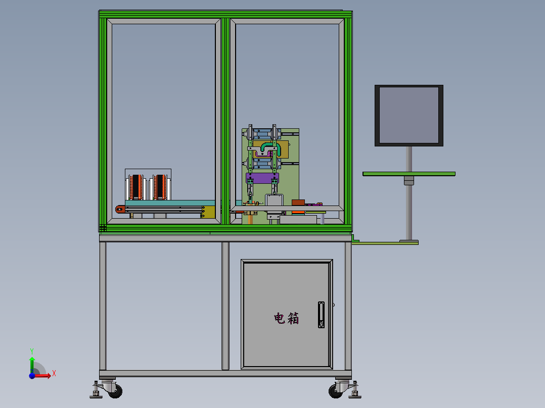 永磁电机转子磁性检测设备sw18可编辑前视图