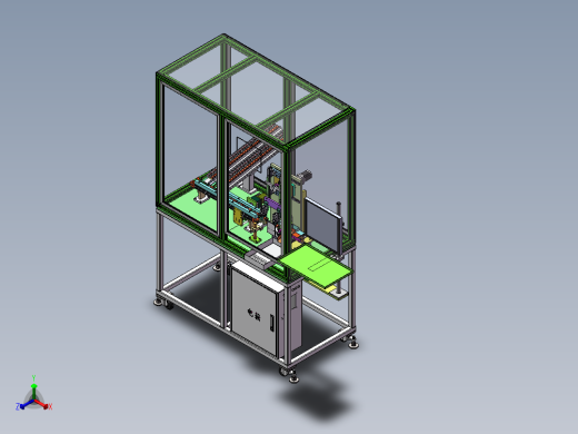 永磁电机转子磁性检测设备sw18可编辑正等轴测缩略图
