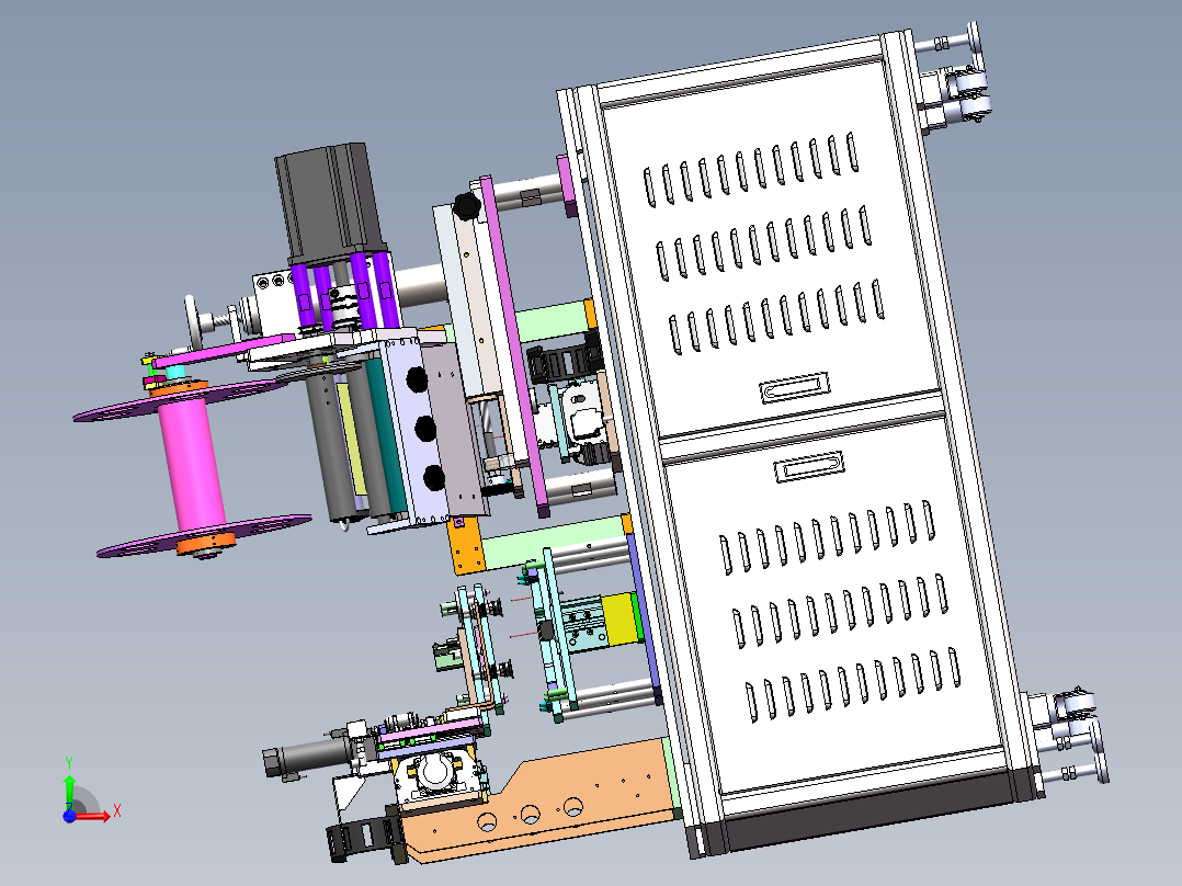 半自动保护膜贴标机sw16可编辑前视图