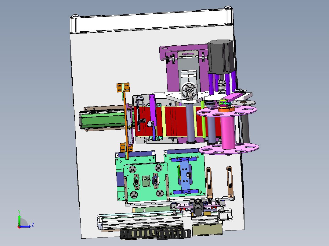半自动保护膜贴标机sw16可编辑左视图