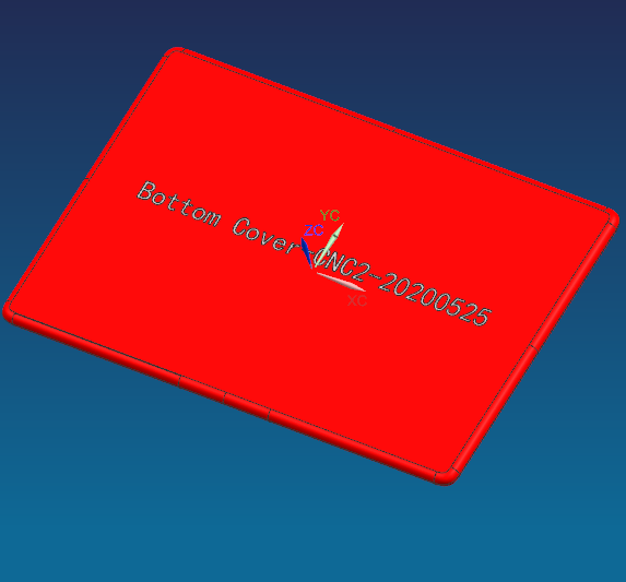 IPAD外壳铣外观面治具模型