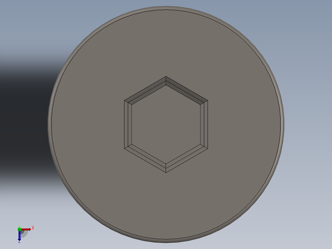 Screw_ISO_10642_M3x8_A2.SLDPRT俯视图