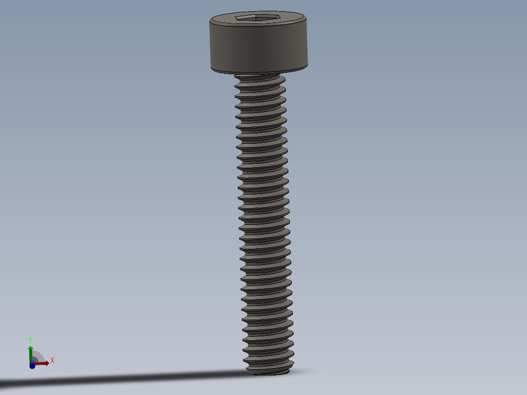 Screw_DIN_912_M2x12F_A2.SLDPRT公制内六角螺钉主视图