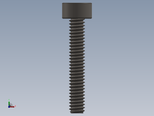 Screw_DIN_912_M2x12F_A2.SLDPRT公制内六角螺钉前视缩略图