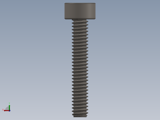 Screw_DIN_912_M2x12F_A2.SLDPRT公制内六角螺钉后视缩略图