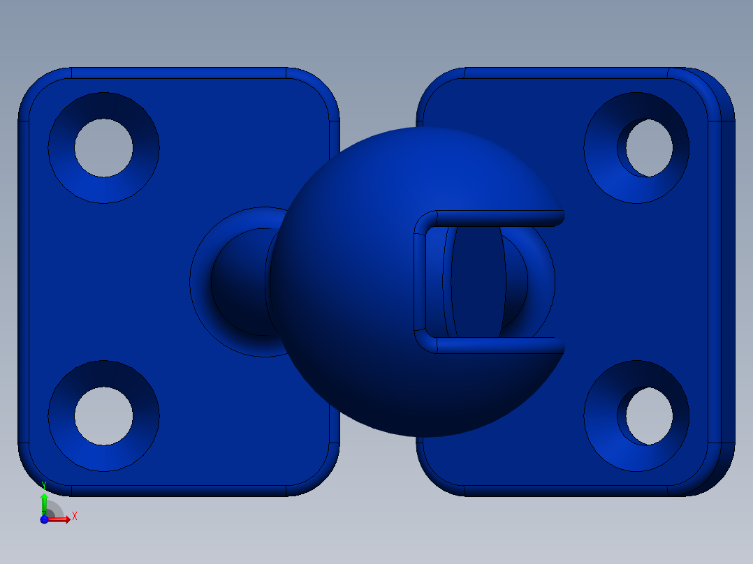 铰链、球型铰链前视图