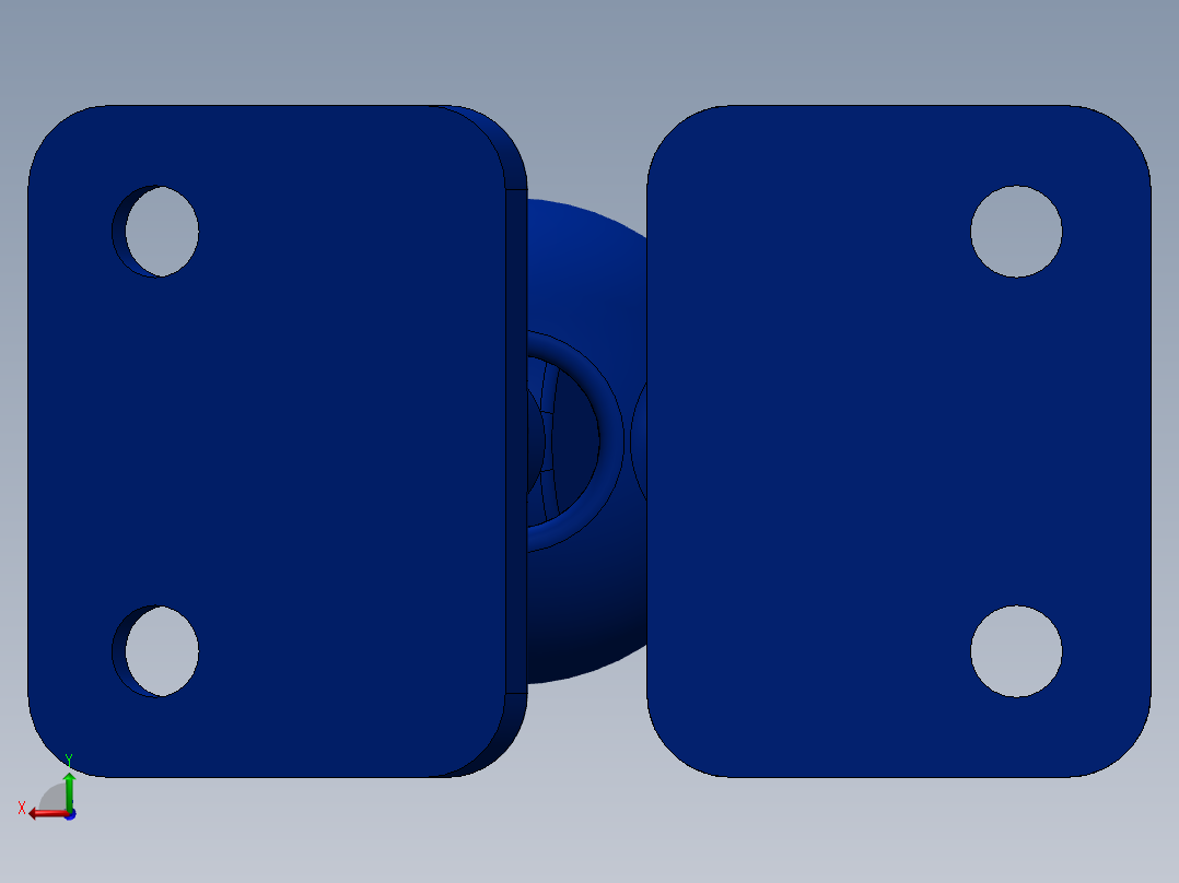 铰链、球型铰链后视图