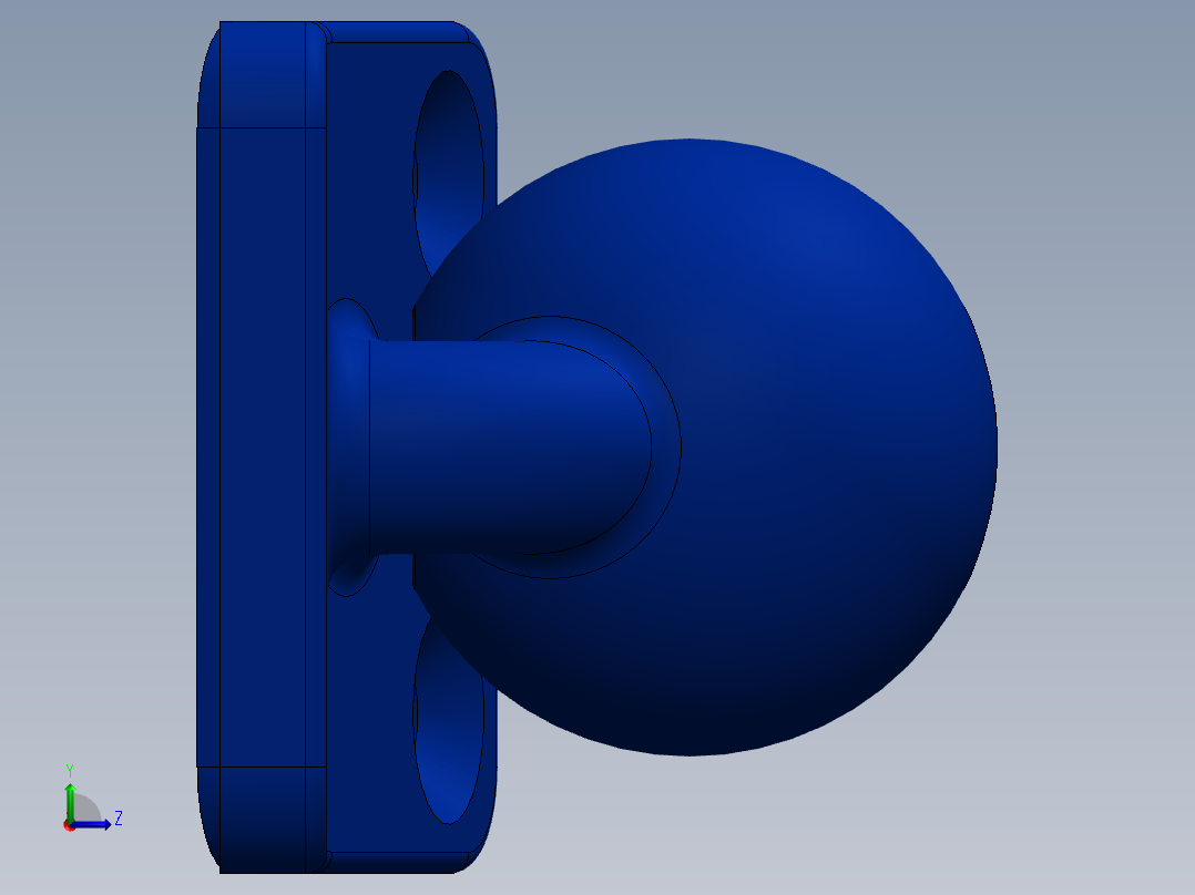 铰链、球型铰链左视图