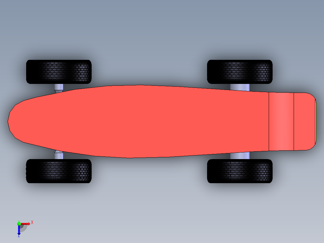 电动滑板2俯视图