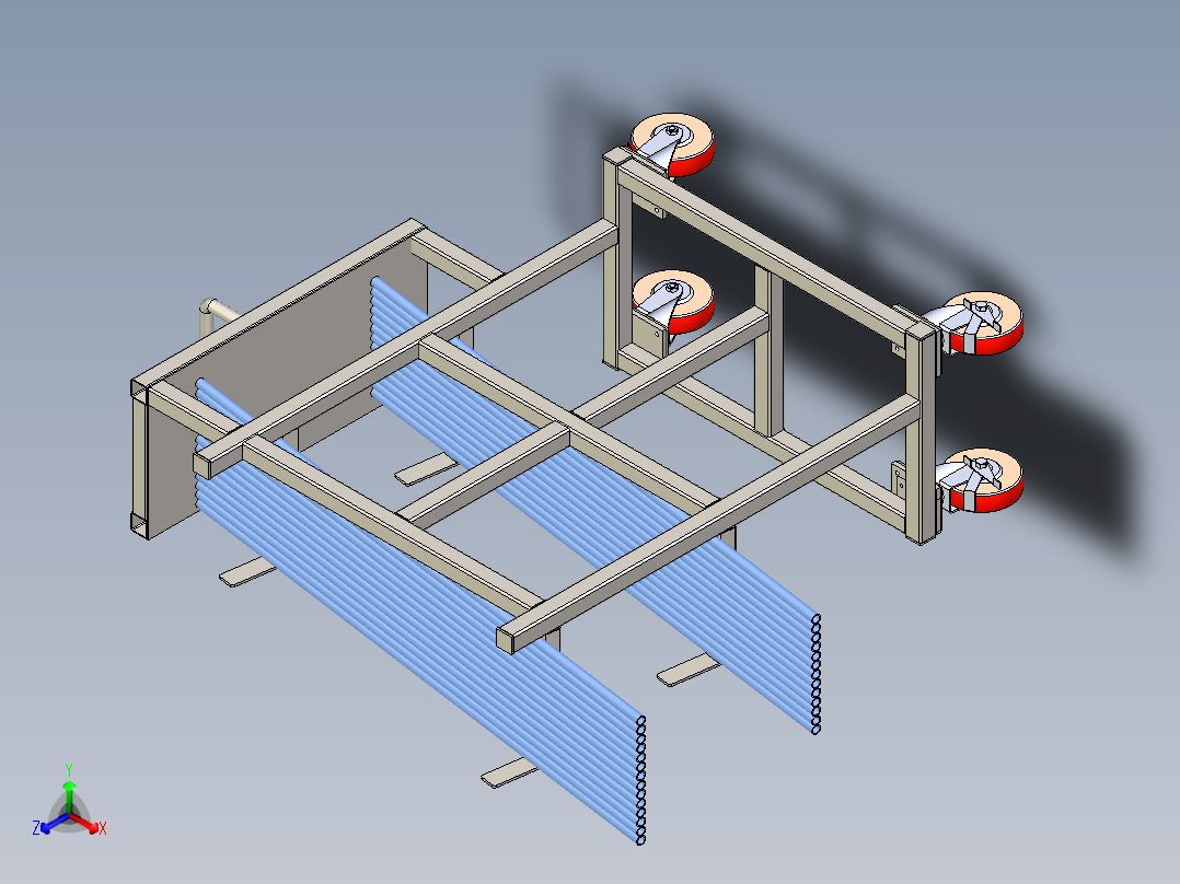 撑杆摆放架基架总装