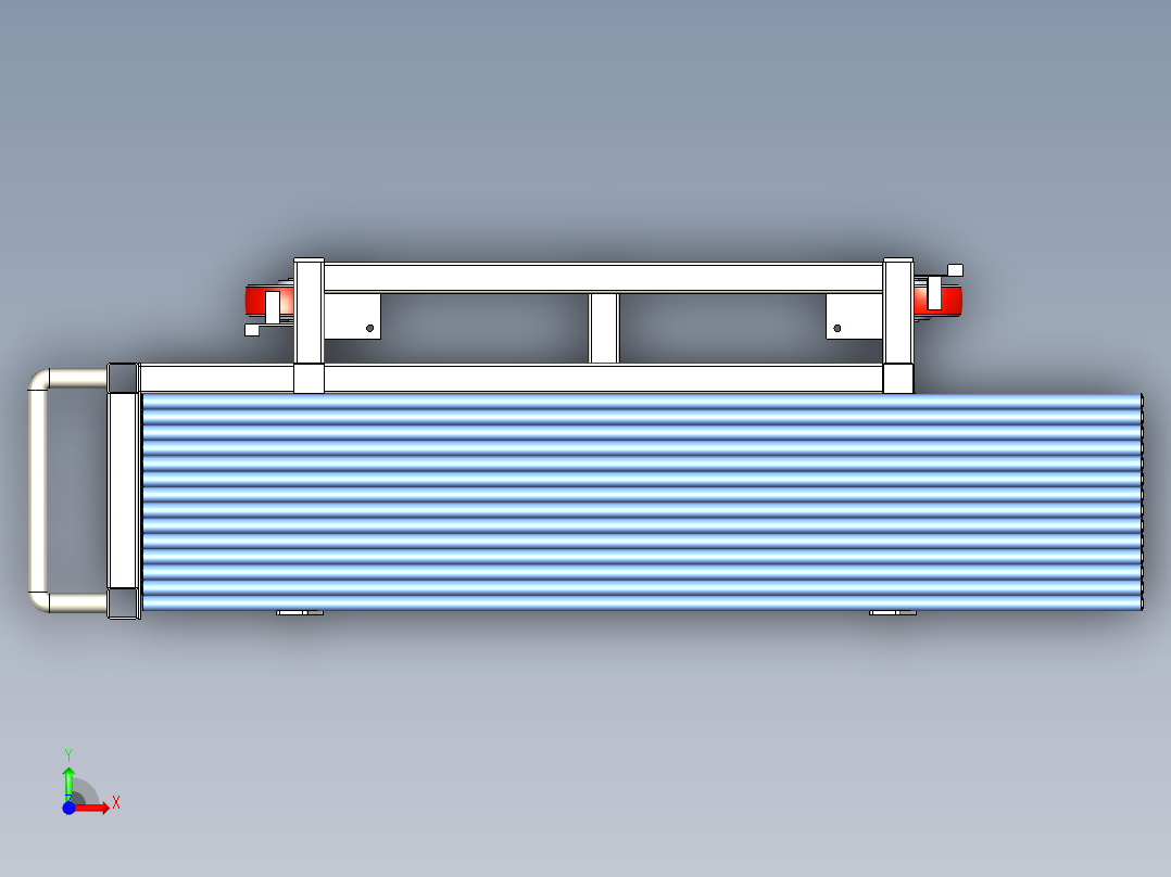 撑杆摆放架基架总装前视图