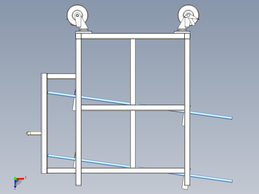撑杆摆放架基架总装俯视缩略图