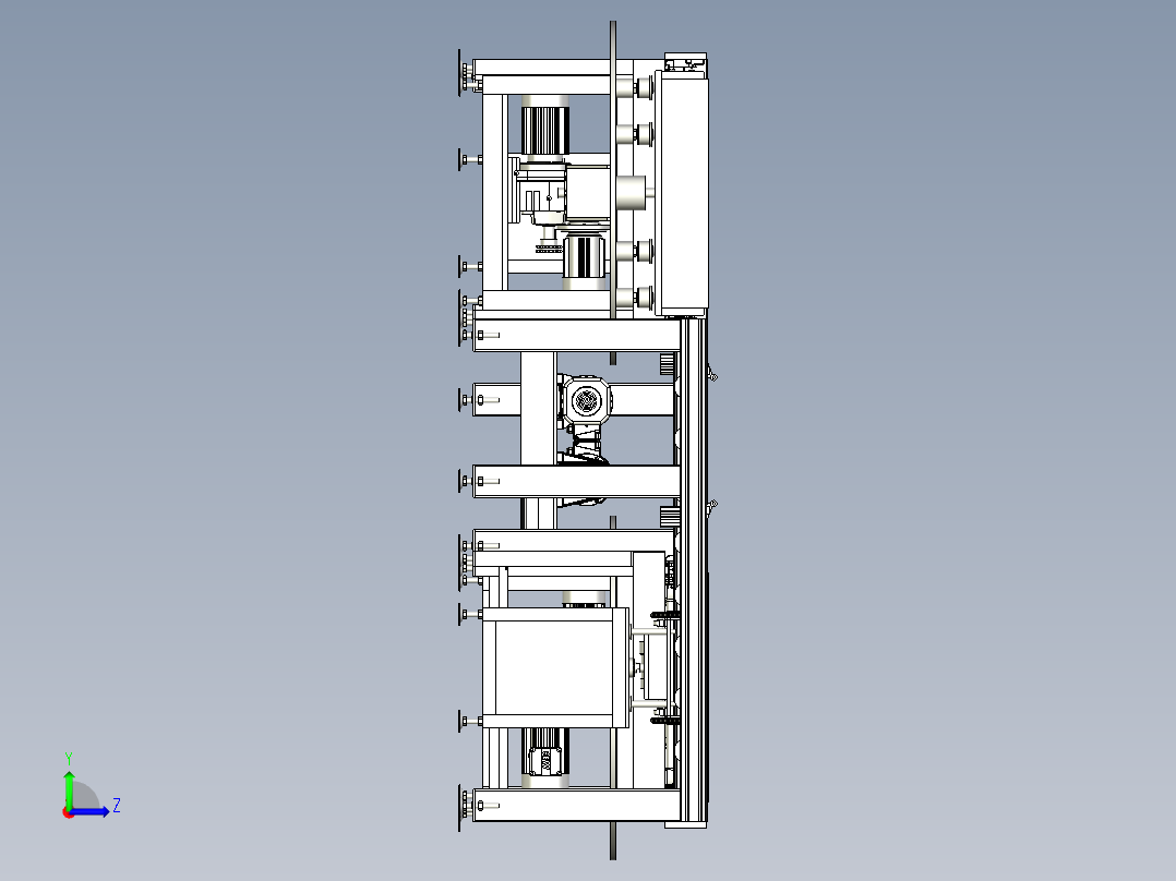 环形工装线左视图