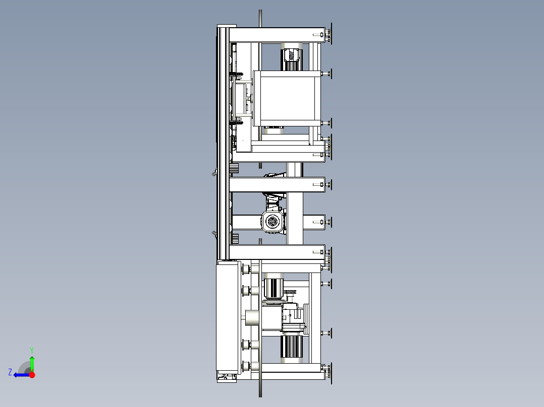 环形工装线右视图