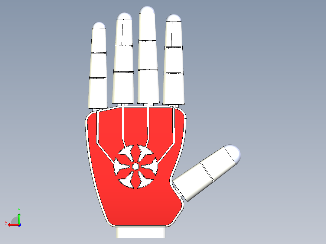 仿生机械手仿生手臂prosthetic-hand后视图