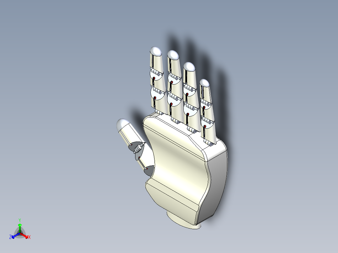 仿生机械手仿生手臂prosthetic-hand正等轴测图