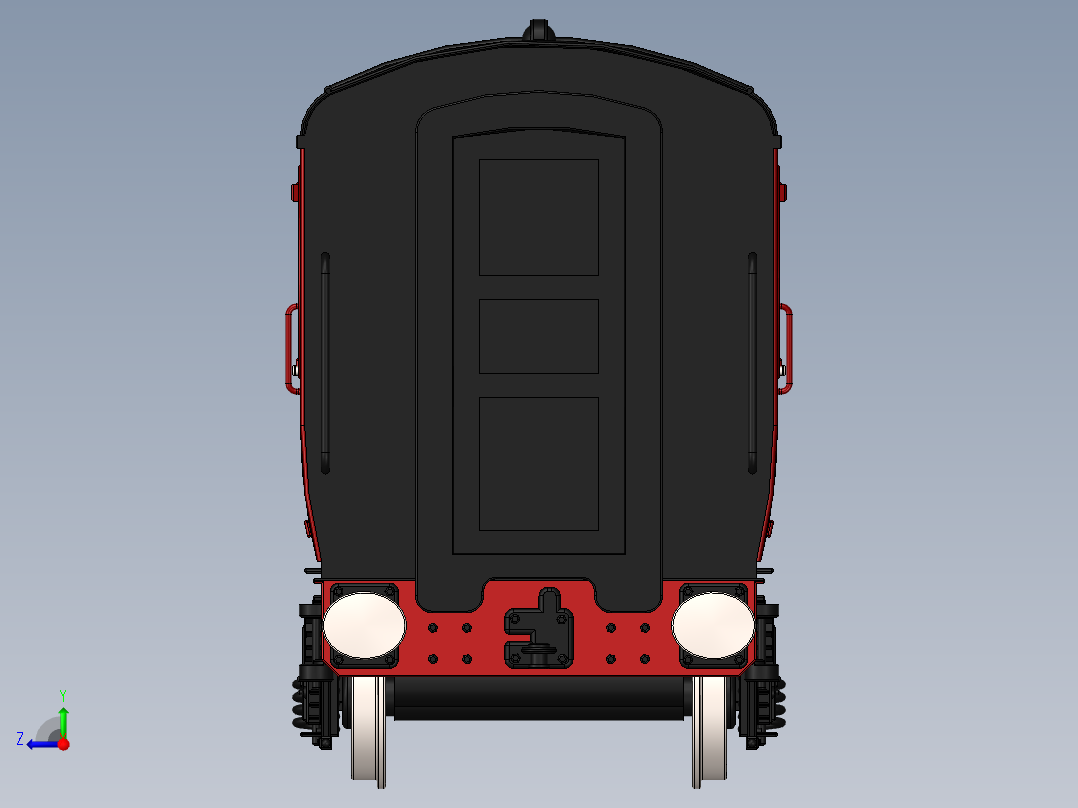 火车机车列车passenger-coach-1831-模型格式为 stp sw右视图