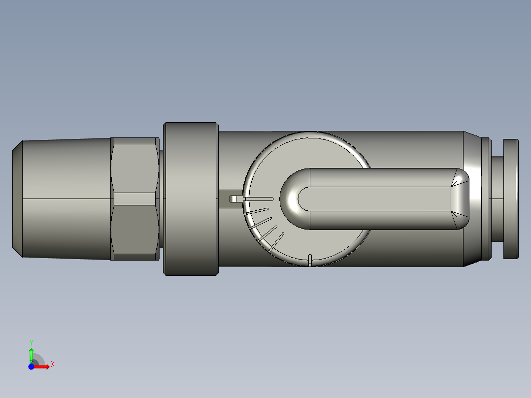 气管接头开关阀BVC01-6前视图
