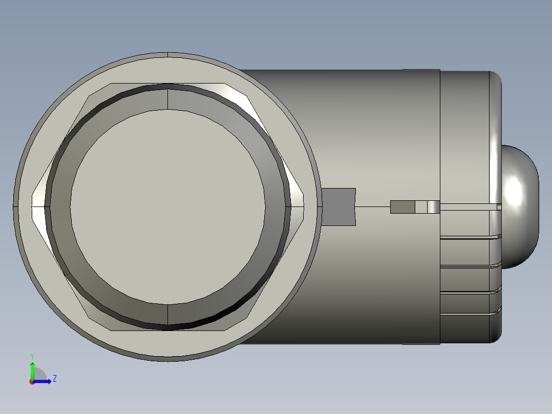 气管接头开关阀BVC01-6左视图