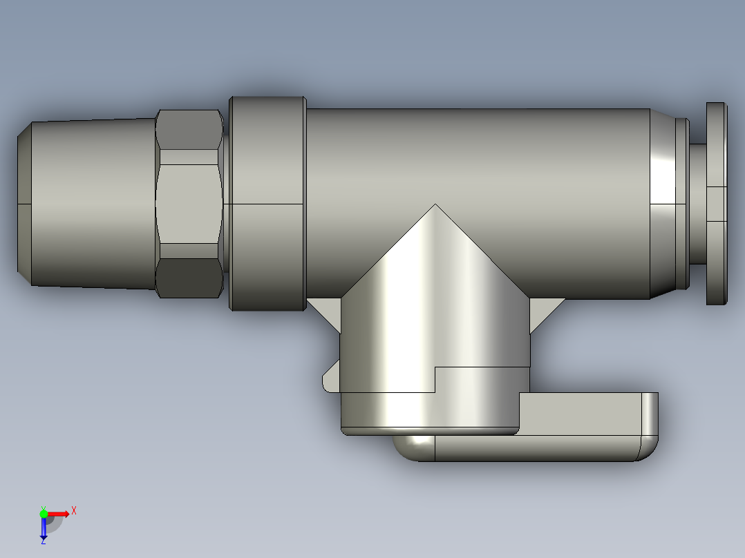 气管接头开关阀BVC01-6俯视图