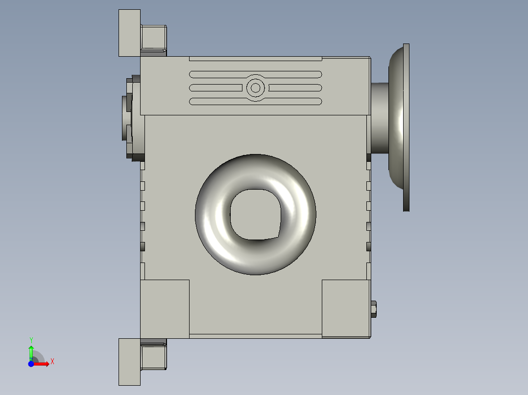 WPWDT型蜗轮蜗杆减速机WPWDT155-40-B前视图