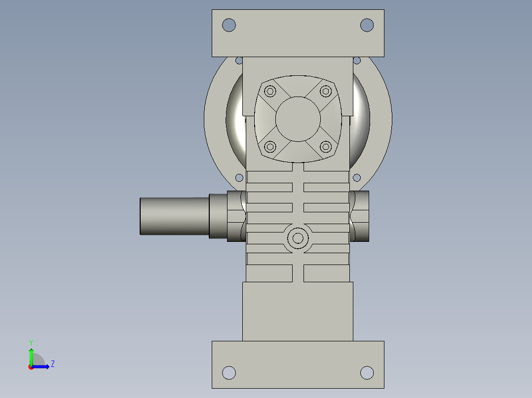WPWDT型蜗轮蜗杆减速机WPWDT155-40-B左视图