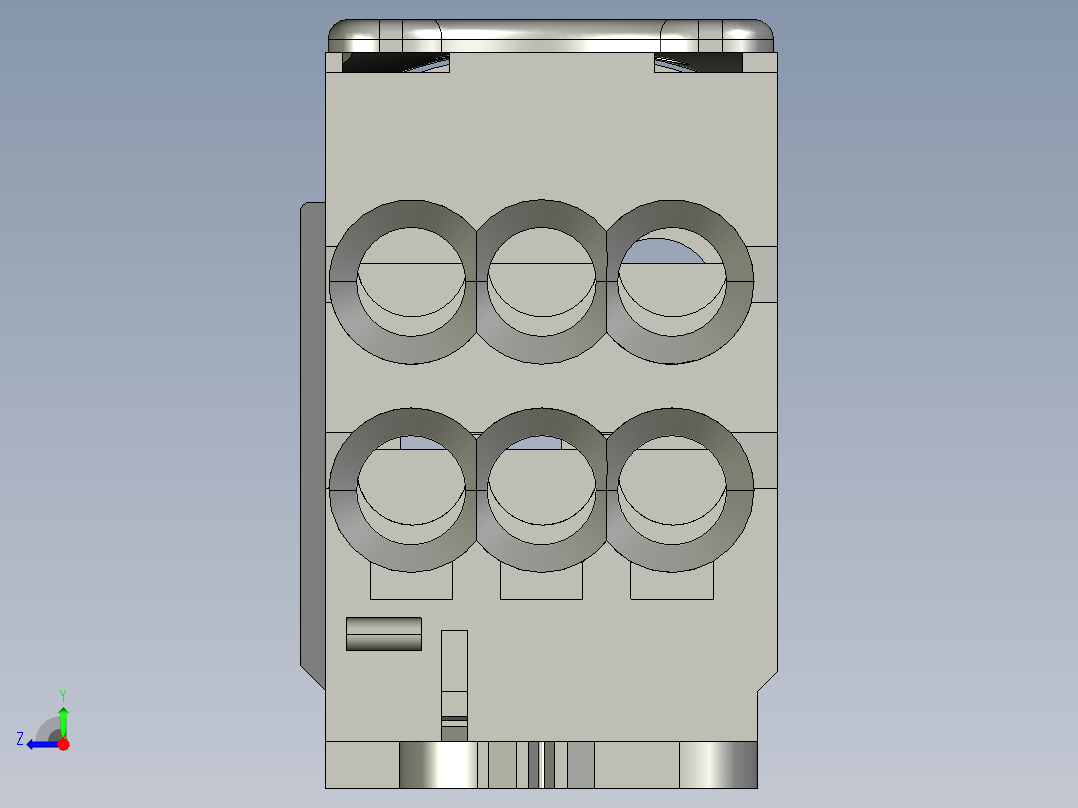 UKK-125A单极分线盒右视图