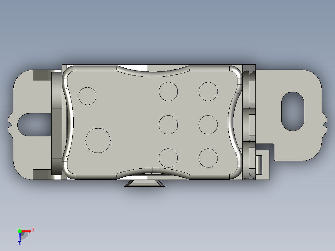UKK-125A单极分线盒俯视图