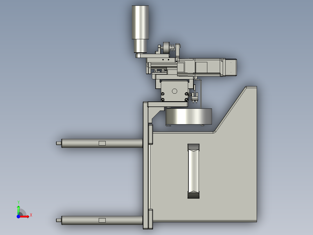 02-00-08滚轮废料组件前视图