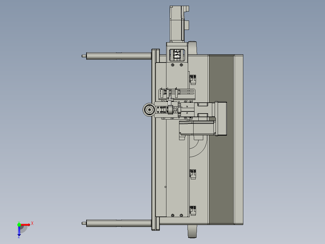 02-00-08滚轮废料组件俯视图